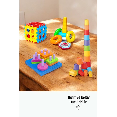 Kiki Bebeğimin Ilk Oyuncakları 4'lü Set Bultak Halka Puzzle Kule Kiki Bebeğimin Ilk Oyuncakları 4'lü Set Bultak Halka Puzzle Kule